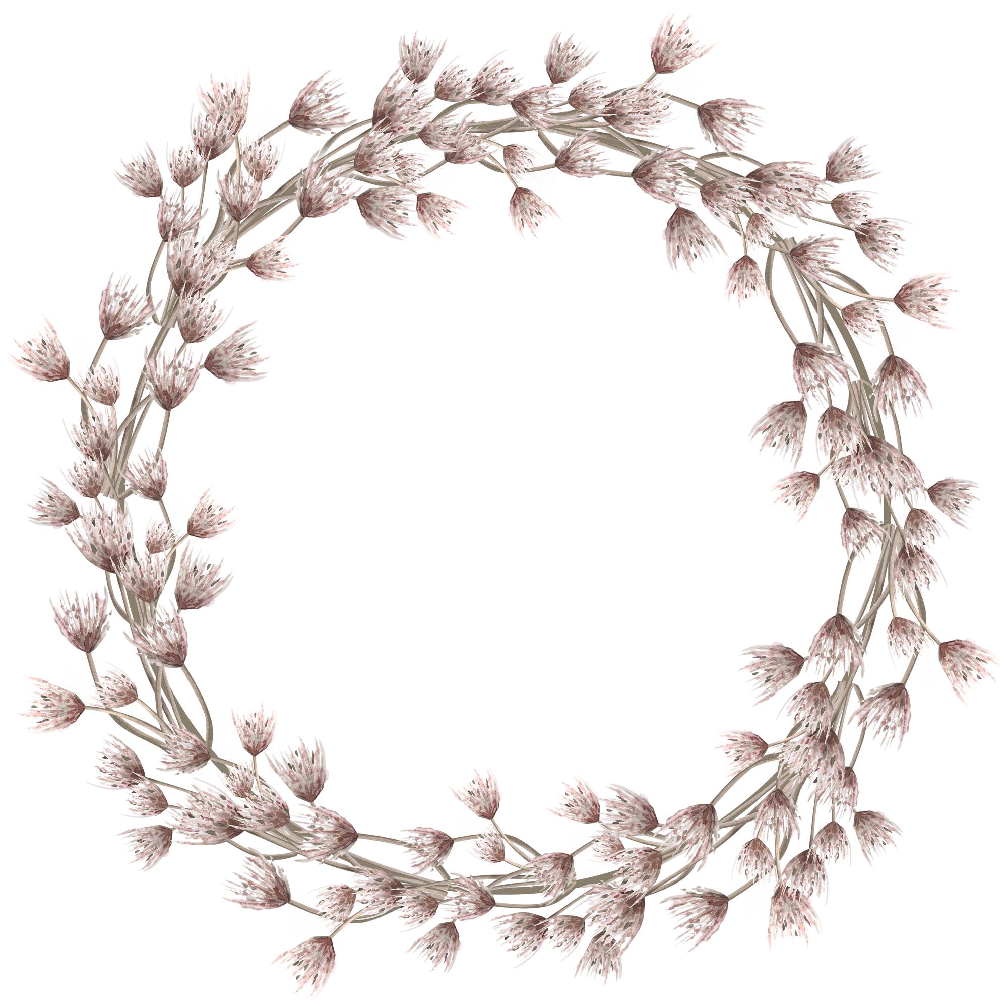 Studio hoop with floral pattern sketch and stitched sample
